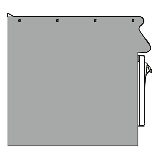 Seitenabschlusselement rechts f&uuml;r Kochserie VS900 f&uuml;r Zentraleinheit