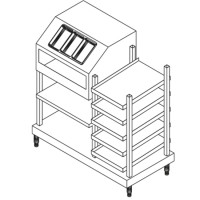 Tablett-, Besteck-, Glas- und Brot-Ausgabeelement, mit...