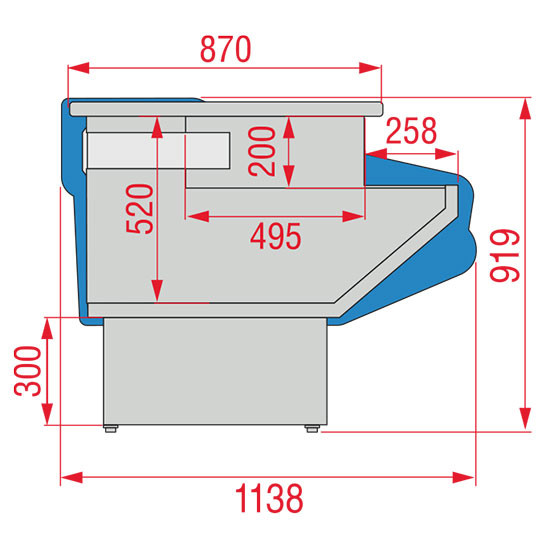 Kassenelement B=800 mm