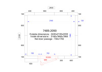 K&Uuml;HL UND FRIERZELL 2400x2100x2200 - 120 MM